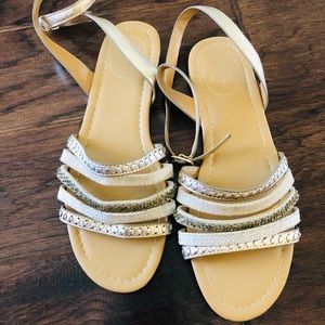 Womens Jack Rogers Gold Sandals Size 9
